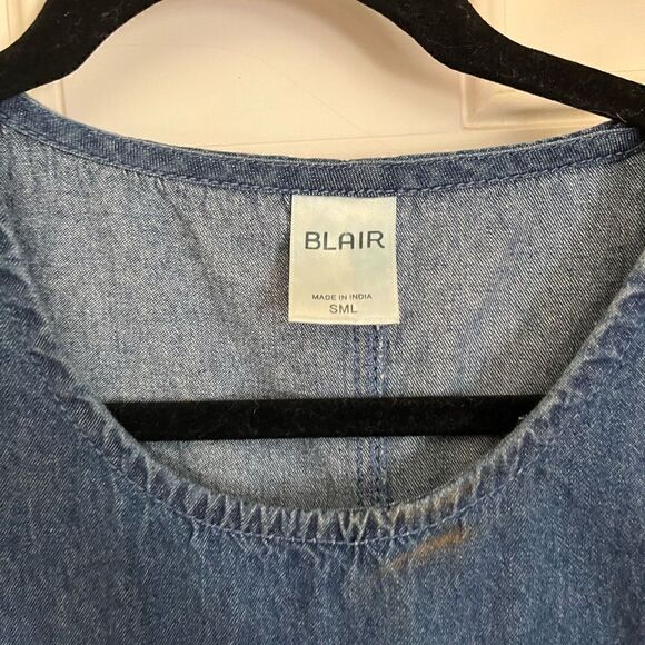 Vintage Embroidery Blue Jean Denim Dress small - Picture 3 of 6